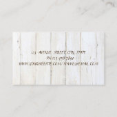 Proesional Elegant Wood Texture,Flowers Visitekaartje (Achterkant)