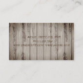 Proesional Elegant Wood Texture,Flowers Visitekaartje (Achterkant)