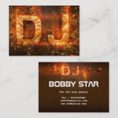 Proesional gold explosive DJ logo visitekaartje (Voorkant / Achterkant)