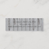 Proesional Modern, Lashes, Lipstick, houtextuur Mini Visitekaartje (Achterkant)