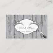 Proesional Modern, Lashes, Lipstick, houtextuur Visitekaartje (Voorkant)