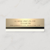Proesional Modern Luxury Elegant Golden Mini Visitekaartje (Achterkant)