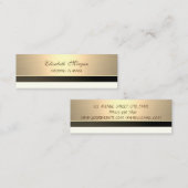 Proesional Modern Luxury Elegant Golden Mini Visitekaartje (Voorkant / Achterkant)