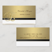 Proesional Modern Luxury Elegant Golden-Monogram Visitekaartje (Voorkant / Achterkant)