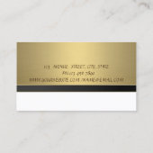 Proesional Modern Luxury Elegant Golden-Monogram Visitekaartje (Achterkant)