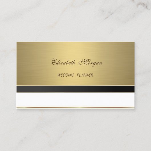 Proesional Modern Luxury Elegant Golden Visitekaartje (Voorkant)