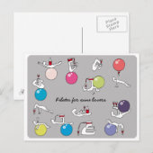 Proeven voor briefkaart van wijnliefhebbers, grijs (Voorkant / Achterkant)