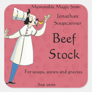 Proeverij Chef Home Inblikken Voedsel Label