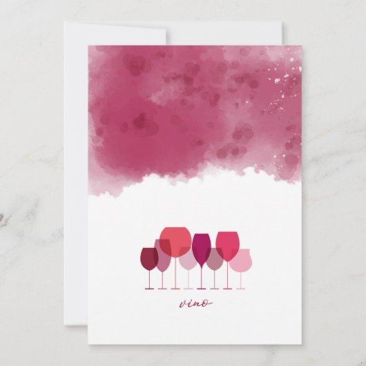 Proeverij van wijn, Housewarming Kaart (Achterkant)