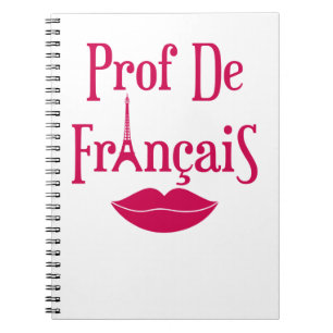 Prof. Francais Franse leraar Madame Women Notitieboek