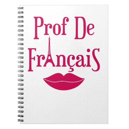 Prof. Francais Franse leraar Madame Women Notitieboek (Voorkant)