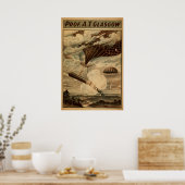Prof. GLASGOW-ballonparachute VAUDEVILLE Poster (Keuken)