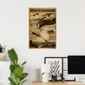 Prof. GLASGOW-ballonparachute VAUDEVILLE Poster (Thuiskantoor)