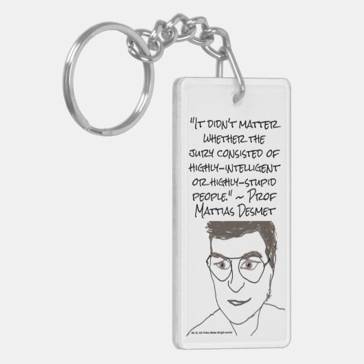 Prof Mattias Desmet dubbelzijdige Sleutelhanger (Voorkant Links)