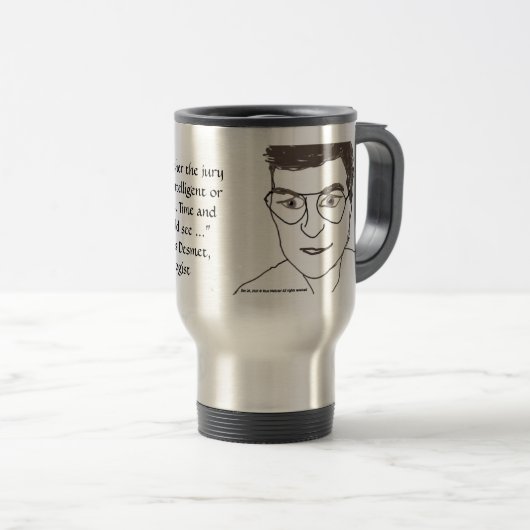 Prof Mattias Desmet Travel Mug van RoseWrites Reisbeker (Voorkant rechts)