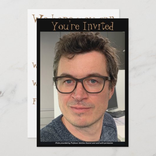 Prof Mattias Desmet Uitnodiging van RoseWrites (Voorkant / Achterkant)