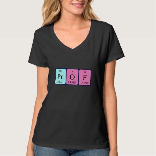 Prof periodieke lijstnaam shirt (Voorkant)