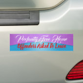 Profantievrije thuissticker bumpersticker (Op auto)