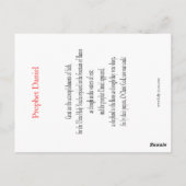 Profeet Daniel in de Lions Den Prayer-kaart Briefkaart (Achterkant)