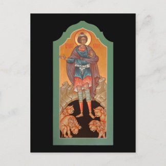 Profeet Daniel in de Lions Den Prayer-kaart Briefkaart