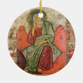 Profeet Elijah, Pskov School (panel) Keramisch Ornament (Achterkant)