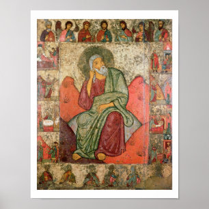 Profeet Elijah, Pskov School (panel) Poster