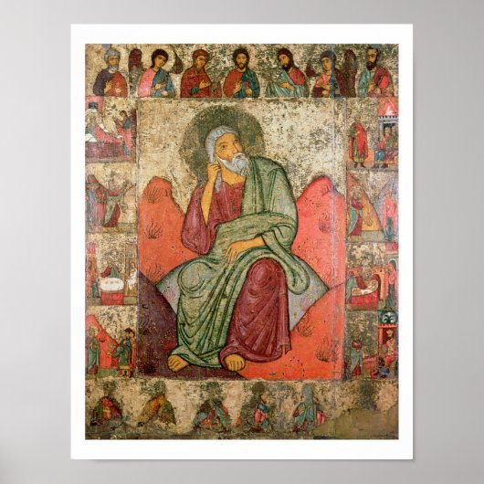 Profeet Elijah, Pskov School (panel) Poster (Voorkant)