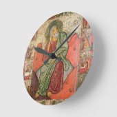 Profeet Elijah, Pskov School (panel) Ronde Klok (Hoek)