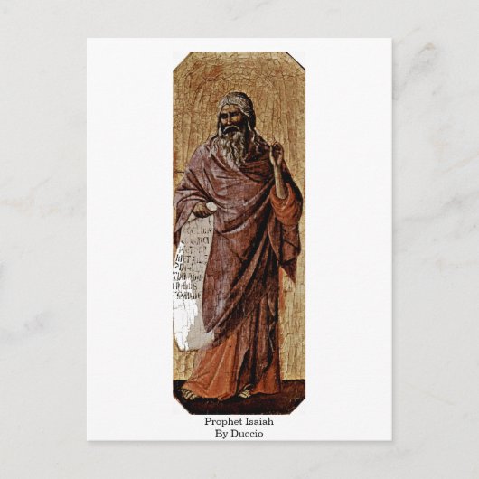 Profeet Isaiah van Duccio Briefkaart (Voorkant)