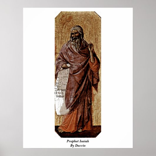 Profeet Isaiah van Duccio Poster (Voorkant)