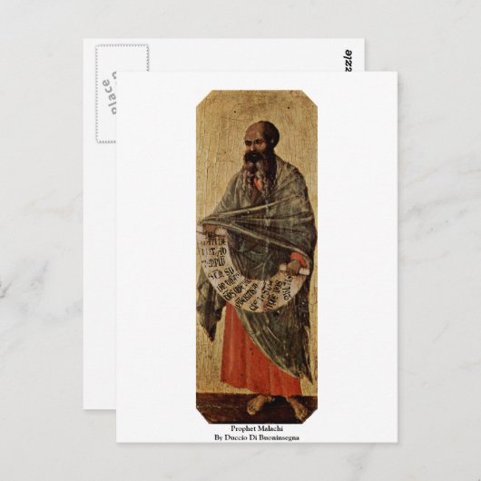 profeet Malachi door Duccio di Buoninsegna Briefkaart (Voorkant / Achterkant)