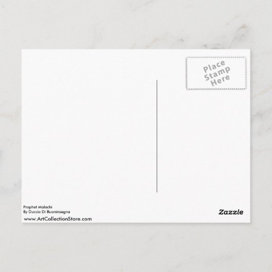 profeet Malachi door Duccio di Buoninsegna Briefkaart (Achterkant)