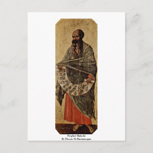 profeet Malachi door Duccio di Buoninsegna Briefkaart (Voorkant)