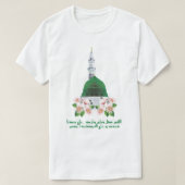 Profeet Moskee Groene Dome T-shirt (Design voorkant)