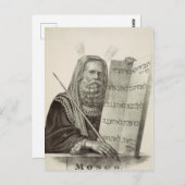 Profeet Mozes met de tabletten van de wet Briefkaart (Voorkant / Achterkant)