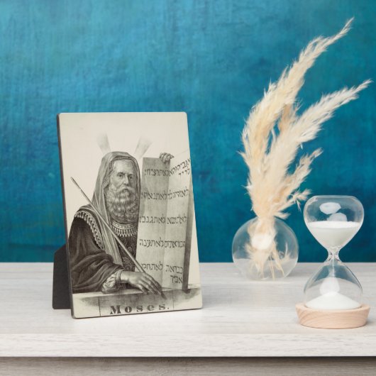 Profeet Mozes met de tabletten van de wet Fotoplaat (Zijkant)