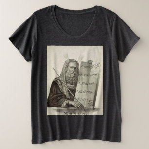 Profeet Mozes met de tabletten van de wet Grote Maat T-shirt