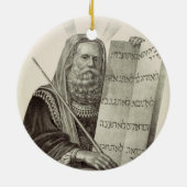 Profeet Mozes met de tabletten van de wet Keramisch Ornament (Achterkant)