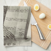 Profeet Mozes met de tabletten van de wet Theedoek (Quarter Fold)