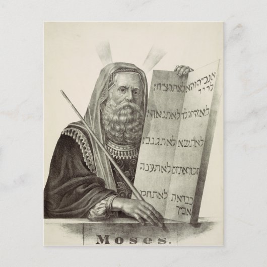 Profeet Mozes met de tafelen der Wet Flyer (Voorkant)