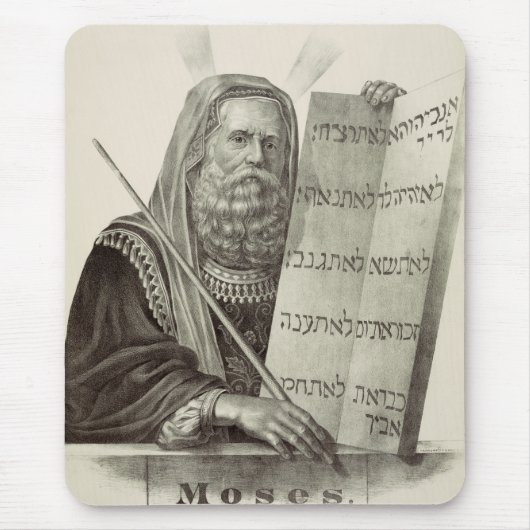 Profeet Mozes met de Tafelen der Wet Muismat (Voorkant)