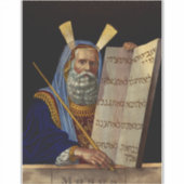 Profeet Mozes met de Tafelen der Wet  Sticker (Voorkant)