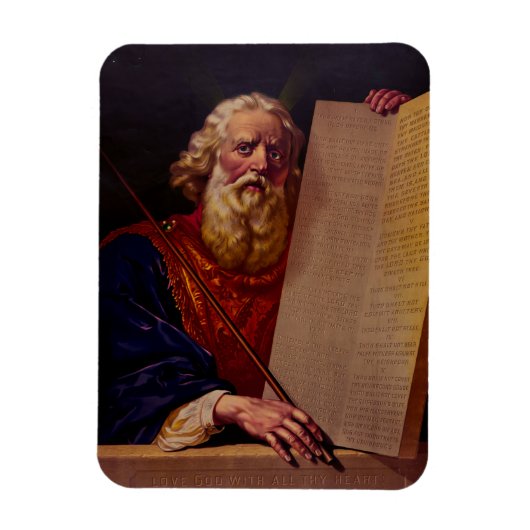 Profeet Mozes op de berg Sinaï – Episch hoogwaardi Magneet (Verticaal)