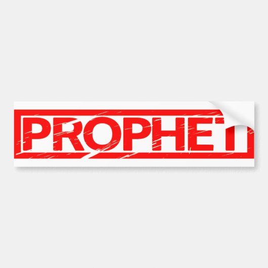 Profeet Stempel Bumpersticker (Voorkant)