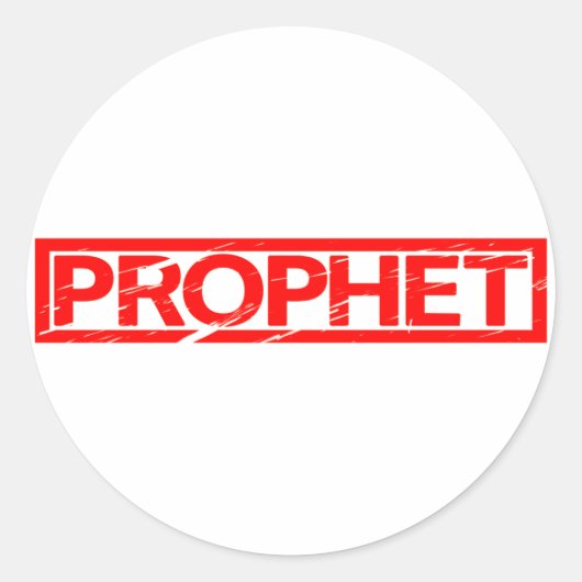Profeet Stempel Ronde Sticker (Voorkant)