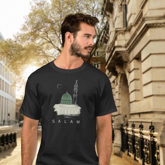 Profeet's Moskee T-Shirt: Elegante Salam en Masjid T-shirt
