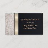 Profesionaal elegant modern monogram zwart visitekaartje (Achterkant)