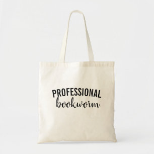 Profesional Bookworm Canvas Bag Librarian Gift Tote Bag