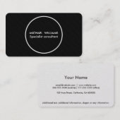 Profesional elegante círculo dorado simple mínimo visitekaartje (Voorkant / Achterkant)