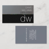 PROFESIONAL ELEGANTE METAL GRIS NEGRO FIBRA CARBON VISITEKAARTJE (Voorkant / Achterkant)